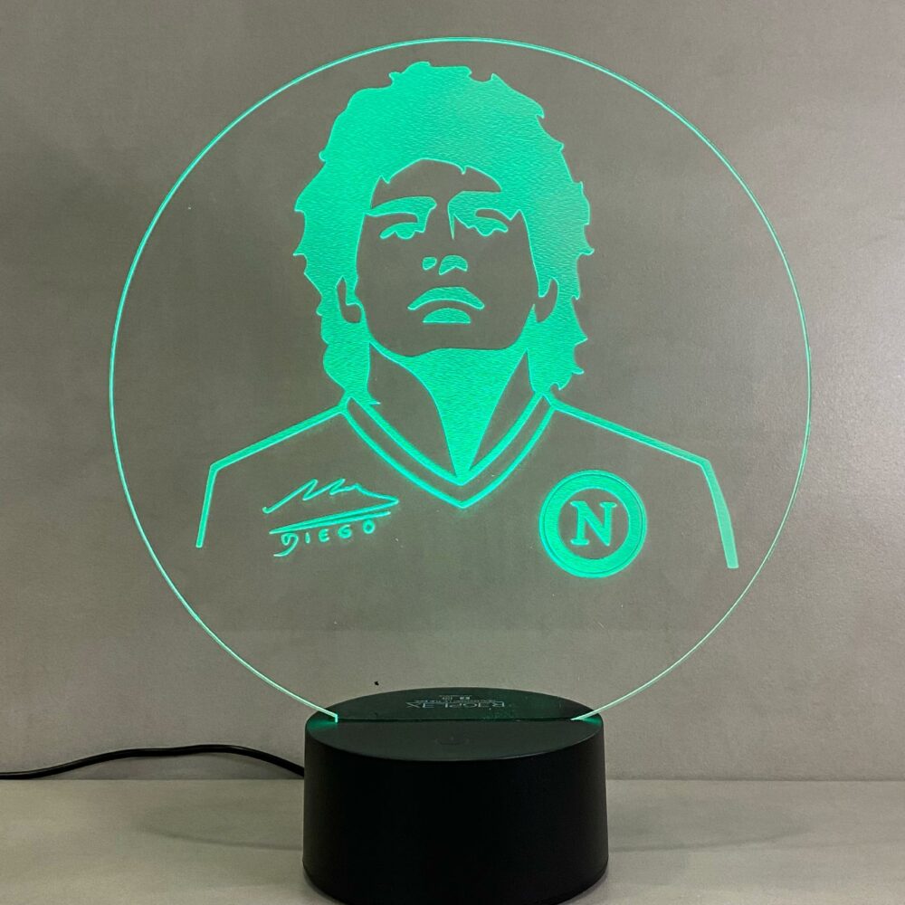 Lampada Maradona con Scritta Personalizzata Regplex Base LED RGB - immagine 5