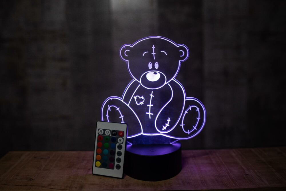 Lampada Orsacchiotto con Scritta Personalizzata Regplex Base LED RGB - immagine 5