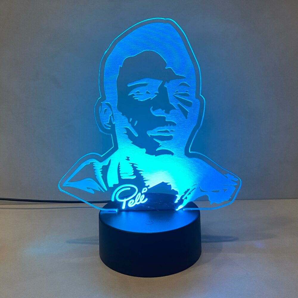 Lampada Pelè con Scritta Personalizzata Regplex Base LED RGB - immagine 4