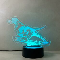 Lampada Pointer cane da caccia con Scritta Personalizzata Regplex Base LED RGB - immagine 5