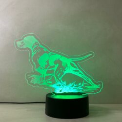 Lampada Pointer cane da caccia con Scritta Personalizzata Regplex Base LED RGB - immagine 7