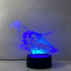 Lampada Pointer cane da caccia con Scritta Personalizzata Regplex Base LED RGB - immagine 9