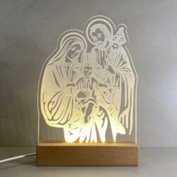 Lampada Sacra Famiglia con Base in legno Regplex Base LED - immagine 2