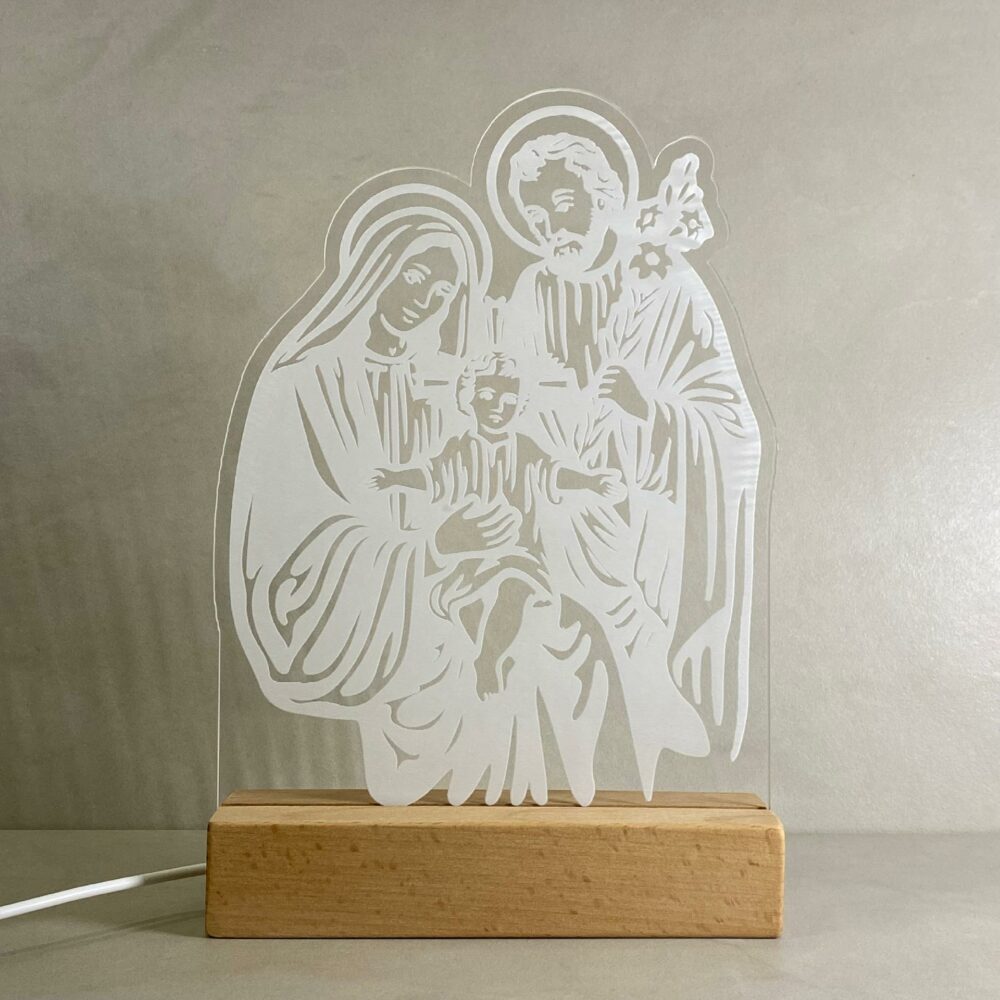 Lampada Sacra Famiglia con Base in legno Regplex Base LED - immagine 3