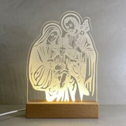 Lampada Sacra Famiglia con Base in legno Regplex Base LED