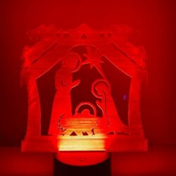 Lampada Sacra Famiglia con Scritta Personalizzabile Regplex Base LED RGB - immagine 4