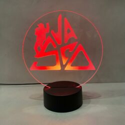 Lampada Vasco Rossi con Scritta Personalizzata Regplex Base LED RGB - immagine 2
