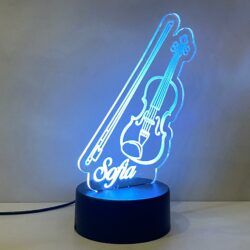 Lampada Violino con Scritta Personalizzata Regplex Base LED RGB - immagine 7