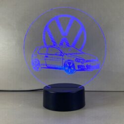Lampada Volkwagen Golf con Scritta Personalizzata Regplex Base LED RGB - immagine 2