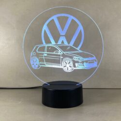 Lampada Volkwagen Golf con Scritta Personalizzata Regplex Base LED RGB - immagine 5