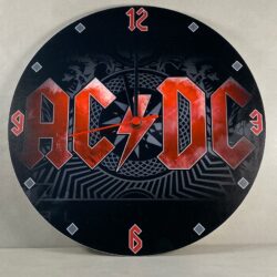 Orologio da parete in Plexiglas AC/DC album Black Ice Regplex tema Rock Band - immagine 2