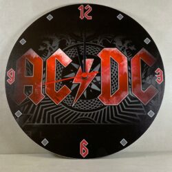 Orologio da parete in Plexiglas AC/DC album Black Ice Regplex tema Rock Band - immagine 3
