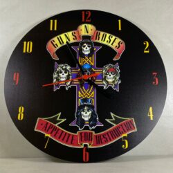 Orologio da parete in Plexiglas Guns N' Roses AFD Regplex tema Rock Band - immagine 2