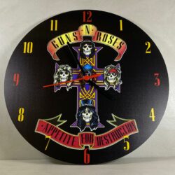 Orologio da parete in Plexiglas Guns N' Roses AFD Regplex tema Rock Band - immagine 3