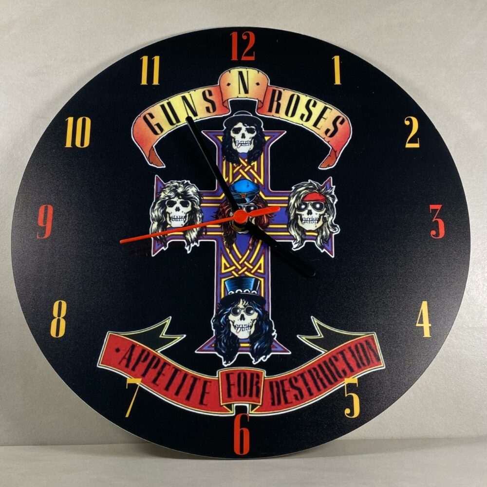 Orologio da parete in Plexiglas Guns N' Roses AFD Regplex tema Rock Band - immagine 4