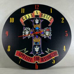 Orologio da parete in Plexiglas Guns N' Roses AFD Regplex tema Rock Band - immagine 5