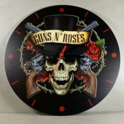 Orologio da parete in Plexiglas Guns N' Roses Skull Regplex tema Rock Band - immagine 2