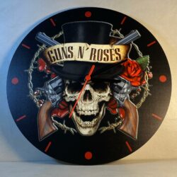 Orologio da parete in Plexiglas Guns N' Roses Skull Regplex tema Rock Band - immagine 3