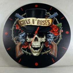 Orologio da parete in Plexiglas Guns N' Roses Skull Regplex tema Rock Band - immagine 5