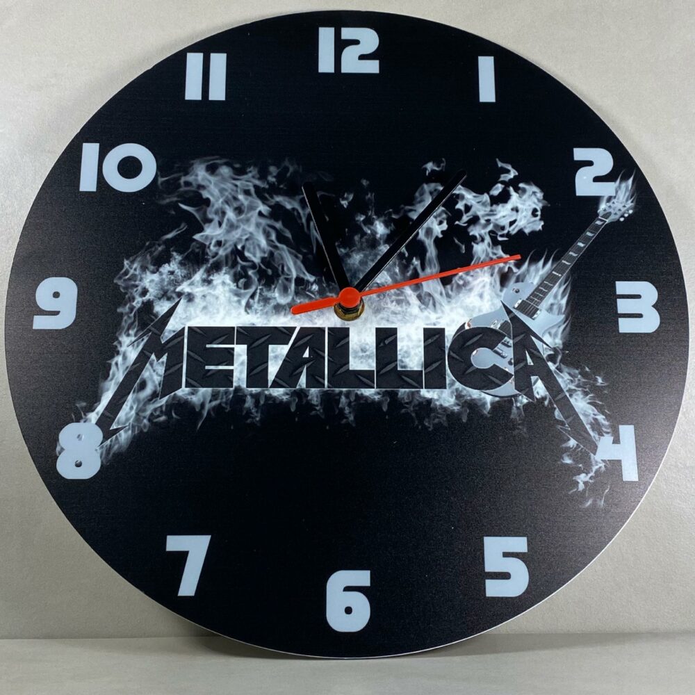 Orologio da parete in Plexiglas Metallica con chitarra ESP Regplex tema Rock Band - immagine 4