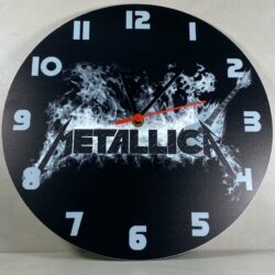 Orologio da parete in Plexiglas Metallica con chitarra ESP Regplex tema Rock Band - immagine 4