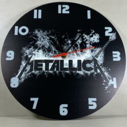 Orologio da parete in Plexiglas Metallica con chitarra ESP Regplex tema Rock Band - immagine 5