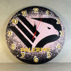 Orologio da parete in Plexiglas Palermo Regplex tema Squadre Calcio - immagine 3