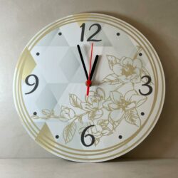 Orologio da parete in Plexiglas Regplex tema Floreale Gold - immagine 2