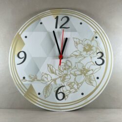 Orologio da parete in Plexiglas Regplex tema Floreale Gold - immagine 3