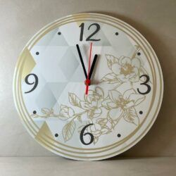 Orologio da parete in Plexiglas Regplex tema Floreale Gold