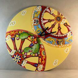Orologio da parete in Plexiglas Regplex tema Ruote di Carretto Siciliano - immagine 3