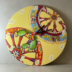 Orologio da parete in Plexiglas Regplex tema Ruote di Carretto Siciliano - immagine 4