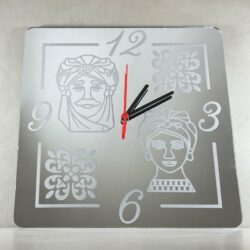 Orologio da parete in Plexiglas specchiato silver Regplex tema Testa di Moro - immagine 4