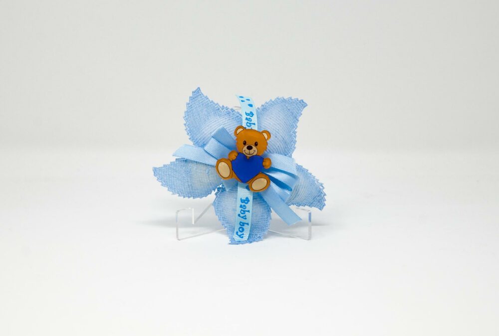 Orsetto Blu in Plexiglas in versione accessorio per Bomboniera Regplex Personalizzabile - immagine 2