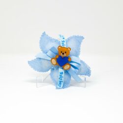 Orsetto Blu in Plexiglas in versione accessorio per Bomboniera Regplex Personalizzabile - immagine 3