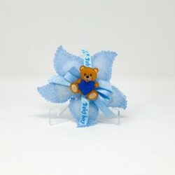 Orsetto Blu in Plexiglas in versione accessorio per Bomboniera Regplex Personalizzabile