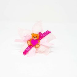 Orsetto Rosa in Plexiglas in versione accessorio per Bomboniera Regplex Personalizzabile - immagine 2