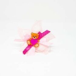Orsetto Rosa in Plexiglas in versione accessorio per Bomboniera Regplex Personalizzabile