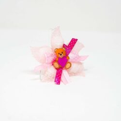 Orsetto Rosa in Plexiglas in versione accessorio per Bomboniera Regplex Personalizzabile - immagine 4