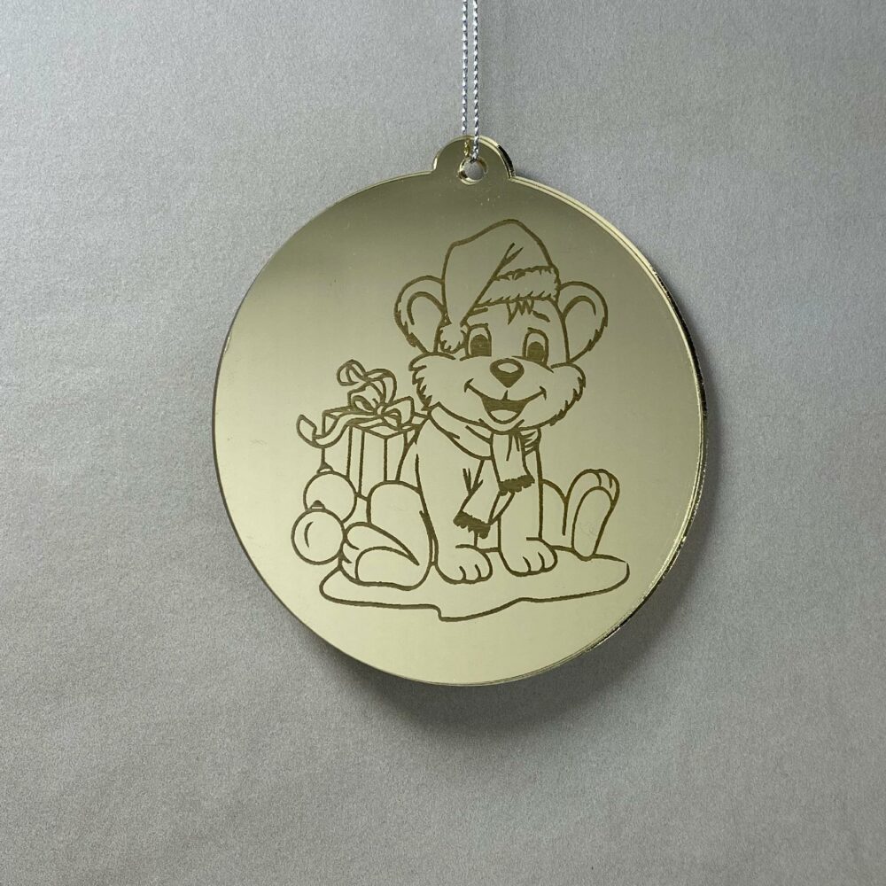 Pallina di Natale con incisione Animali Regplex in Plexiglas PN-100 - immagine 2
