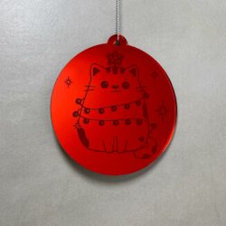 Pallina di Natale con incisione Animali Regplex in Plexiglas PN-91 - immagine 3