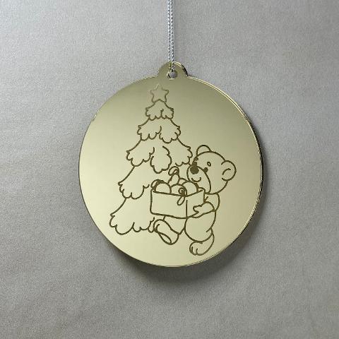 Pallina di Natale con incisione Animali Regplex in Plexiglas PN-96