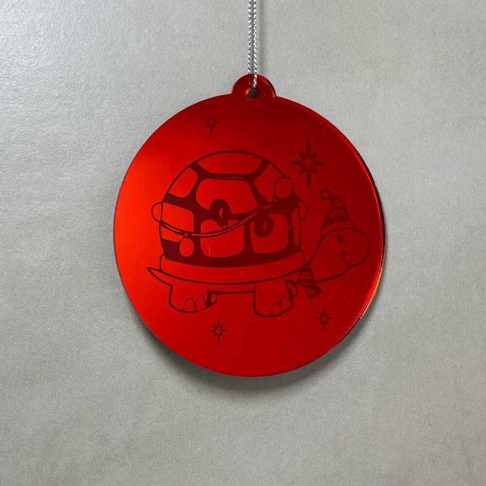 Pallina di Natale con incisione Animali Regplex in Plexiglas PN-97 - immagine 3