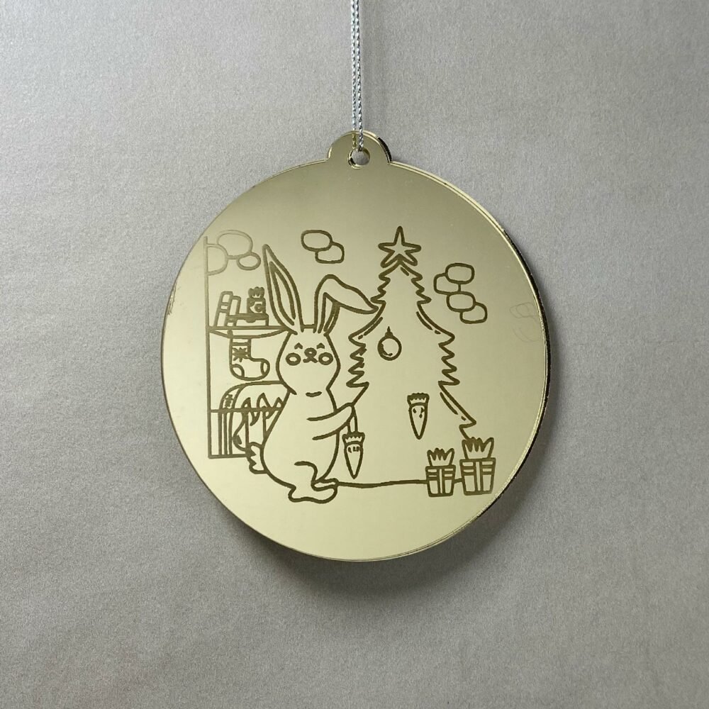 Pallina di Natale con incisione Animali Regplex in Plexiglas PN-99 - immagine 2