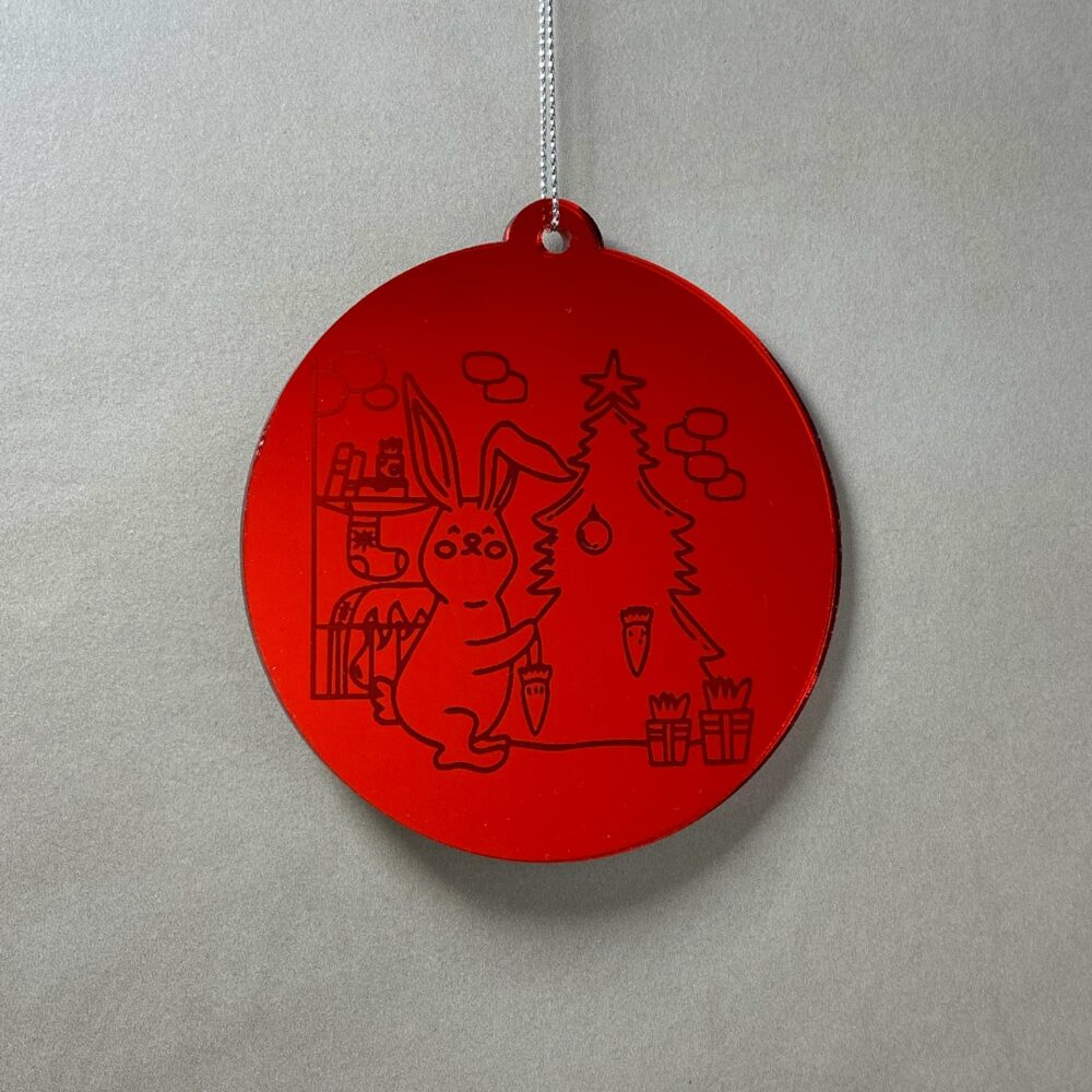 Pallina di Natale con incisione Animali Regplex in Plexiglas PN-99 - immagine 3