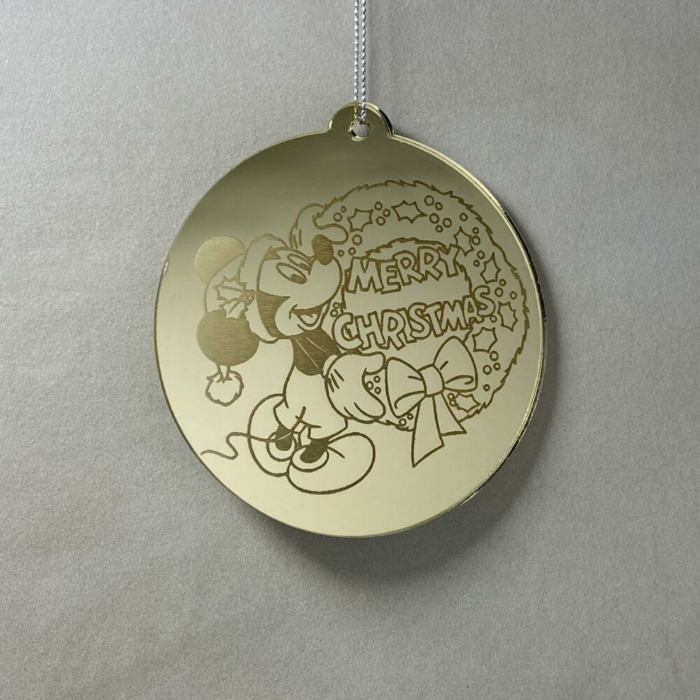 Pallina di Natale con incisione Cartoni Animati Regplex in Plexiglas PN-101 - immagine 2
