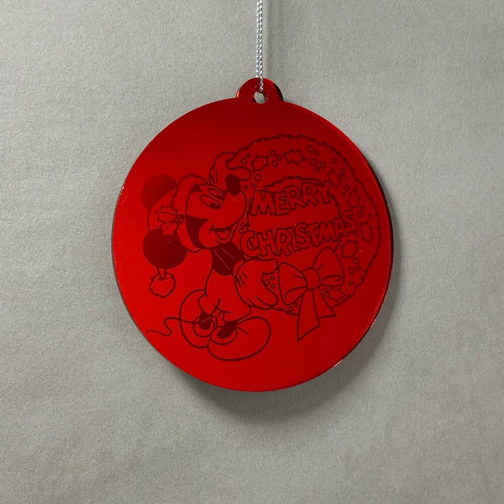Pallina di Natale con incisione Cartoni Animati Regplex in Plexiglas PN-101 - immagine 3