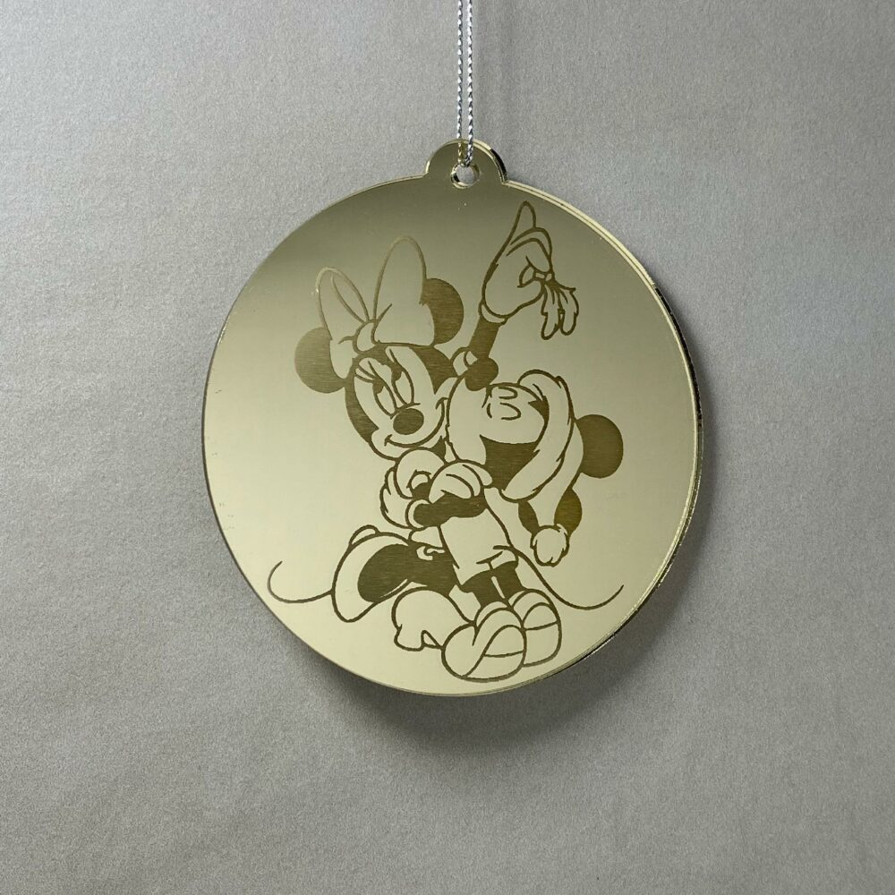 Pallina di Natale con incisione Cartoni Animati Regplex in Plexiglas PN-102 - immagine 2