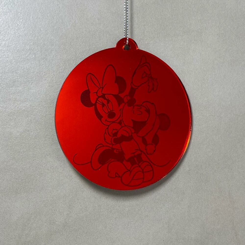 Pallina di Natale con incisione Cartoni Animati Regplex in Plexiglas PN-102 - immagine 3