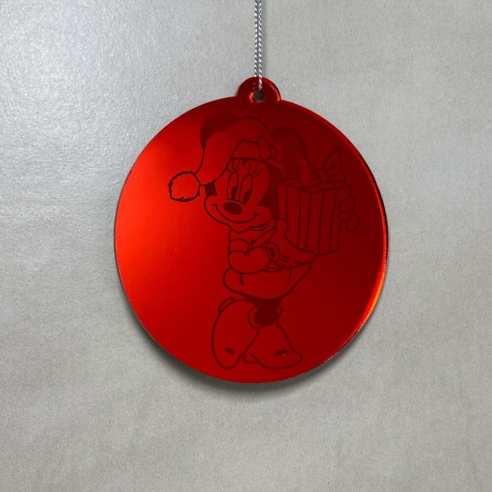 Pallina di Natale con incisione Cartoni Animati Regplex in Plexiglas PN-103 - immagine 3